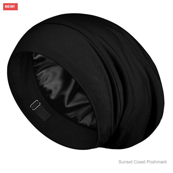 Silk Sleep Cap Adjustable Strap Hair Protection Lightweight Breathable Turban main image 5